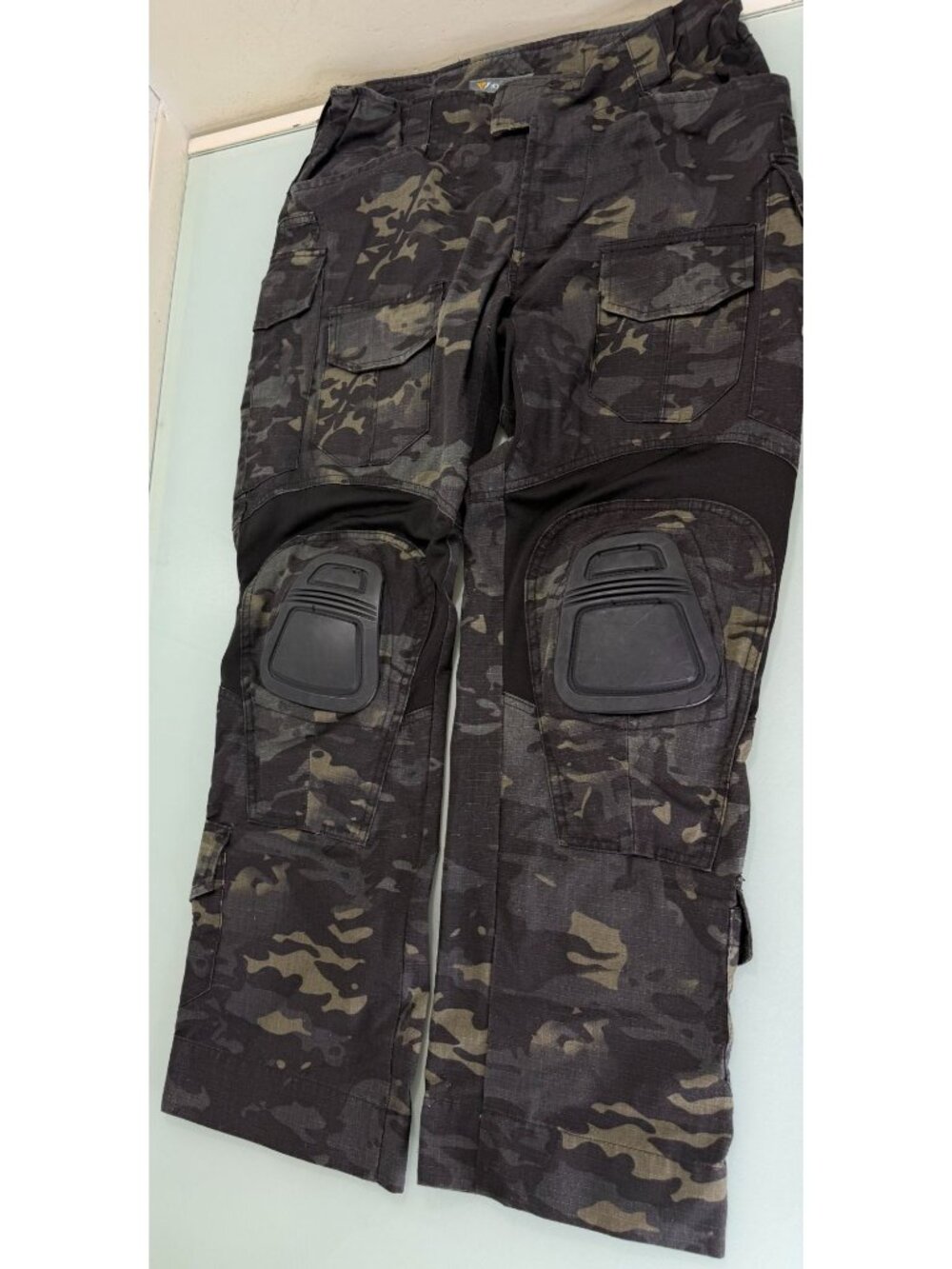 IDOGEAR Tactical Pants Mens Medium M Ripstop Cargo Combat Knee Pads Camo Airsoft